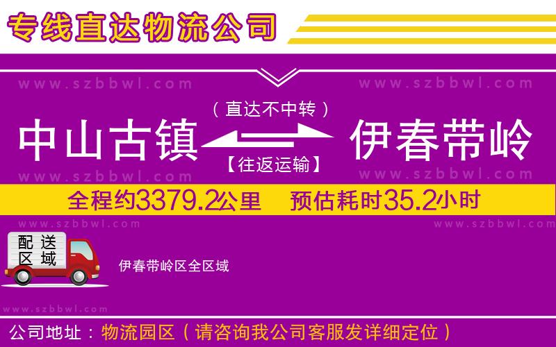 中山古鎮(zhèn)到伊春帶嶺區(qū)物流專線