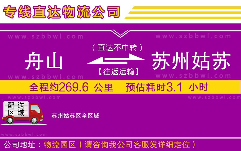 舟山到蘇州姑蘇區(qū)物流專線