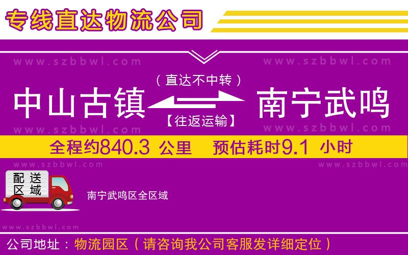 中山古鎮(zhèn)到南寧武鳴區(qū)物流專線