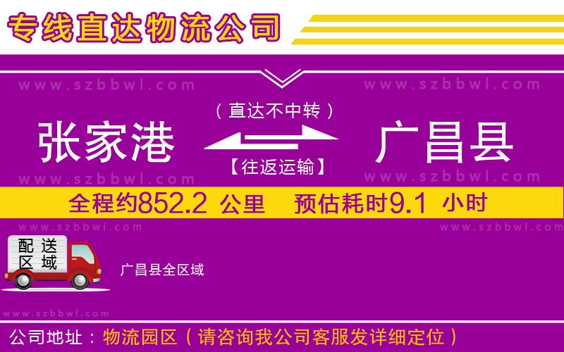 張家港到廣昌縣物流專線