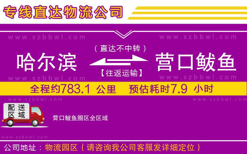 哈爾濱到營口鲅魚圈區(qū)貨運專線