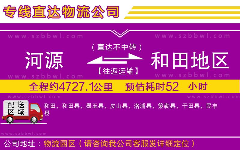 河源到和田地區(qū)物流專線