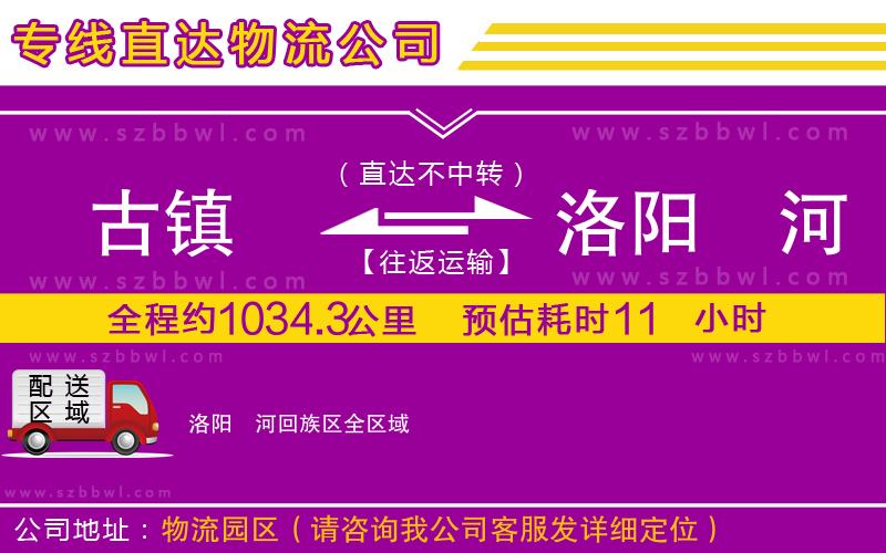 古鎮(zhèn)到洛陽瀍河回族區(qū)貨運(yùn)專線