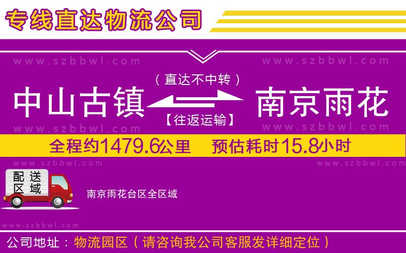中山古鎮(zhèn)到南京雨花臺(tái)區(qū)物流專線
