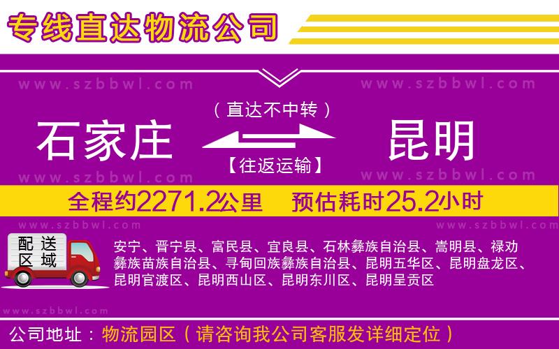 石家莊到昆明物流專線