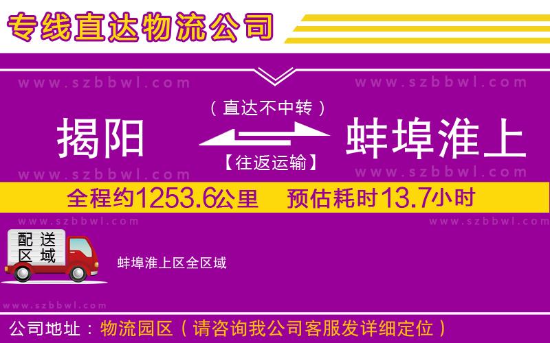 揭陽到蚌埠淮上區(qū)貨運專線