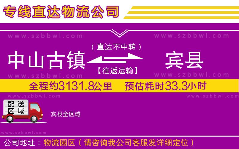 中山古鎮(zhèn)到賓縣物流專線