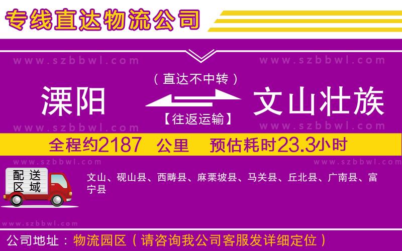 溧陽(yáng)到文山壯族苗族自治州貨運(yùn)專(zhuān)線(xiàn)