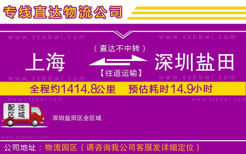 上海到深圳鹽田區(qū)物流專線