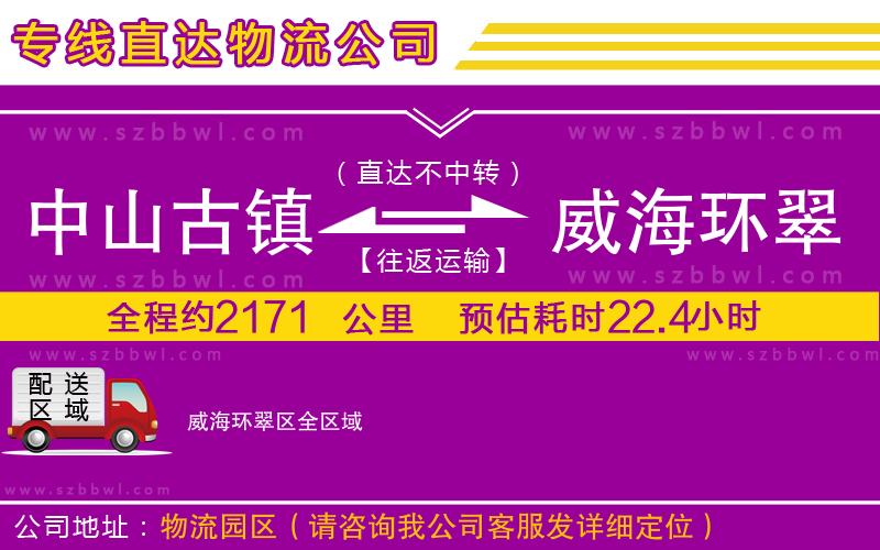 中山古鎮(zhèn)到威海環(huán)翠區(qū)物流專線