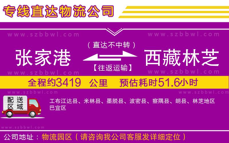 張家港到西藏林芝地區(qū)物流專線