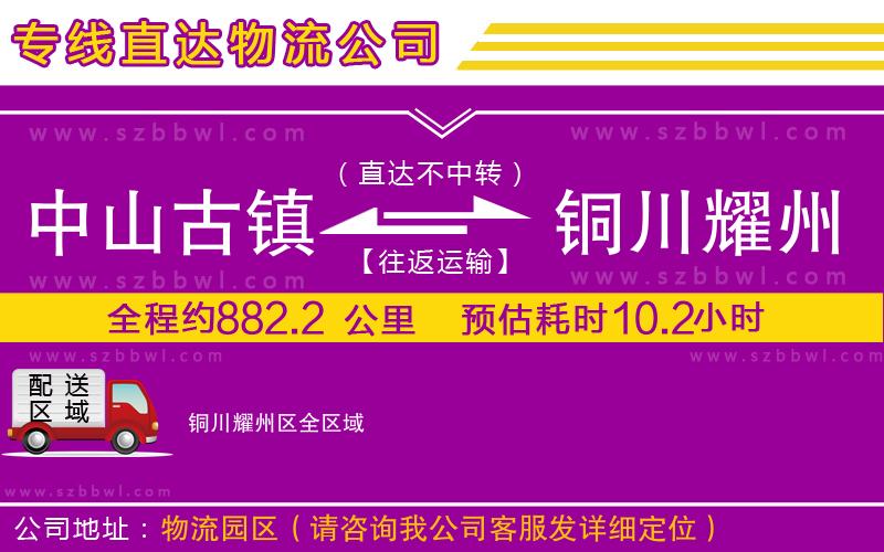 中山古鎮(zhèn)到銅川耀州區(qū)物流專(zhuān)線