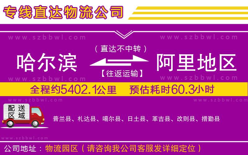 哈爾濱到阿里地區(qū)貨運專線