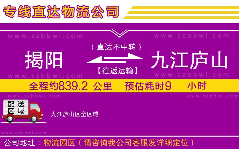 揭陽(yáng)到九江廬山區(qū)貨運(yùn)專線