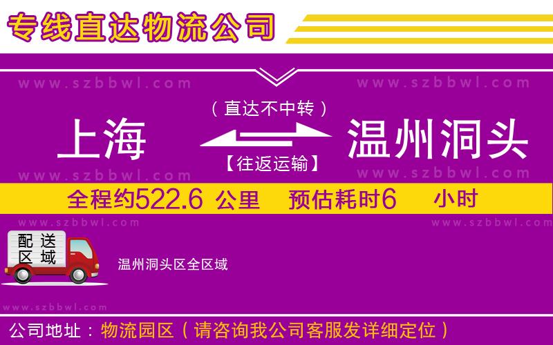 上海到溫州洞頭區(qū)物流專線