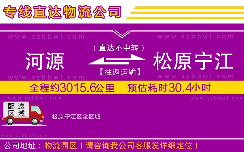 河源到松原寧江區(qū)物流專線