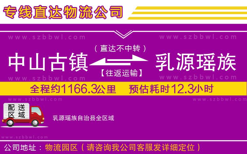中山古鎮(zhèn)到乳源瑤族自治縣物流專線