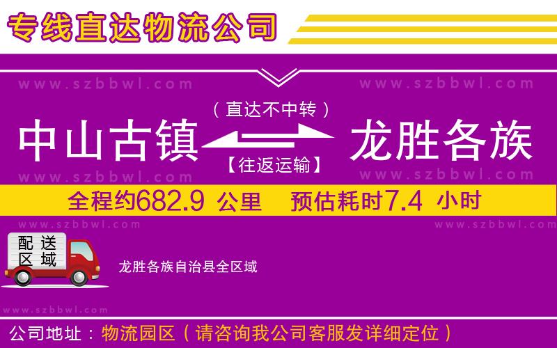 中山古鎮(zhèn)到龍勝各族自治縣物流專線