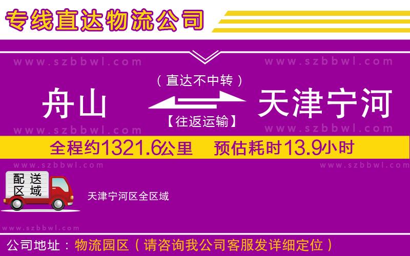 舟山到天津?qū)幒訁^(qū)物流專線
