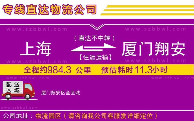 上海到廈門翔安區(qū)物流專線