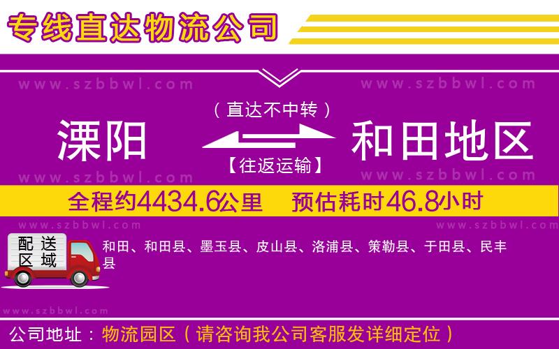 溧陽到和田地區(qū)貨運(yùn)專線