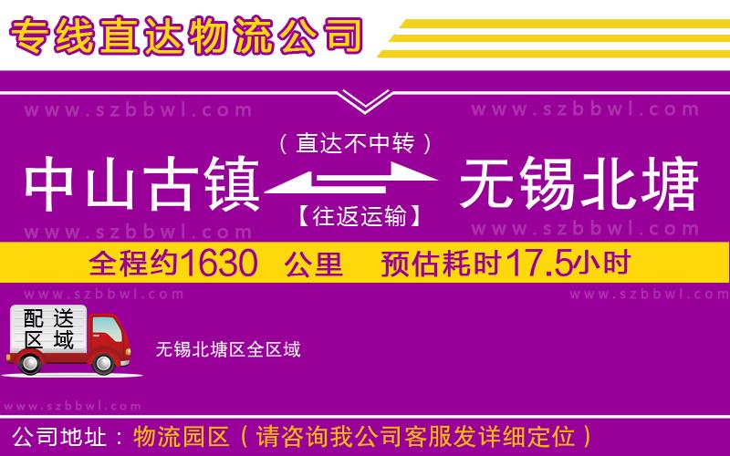 中山古鎮(zhèn)到無錫北塘區(qū)物流專線
