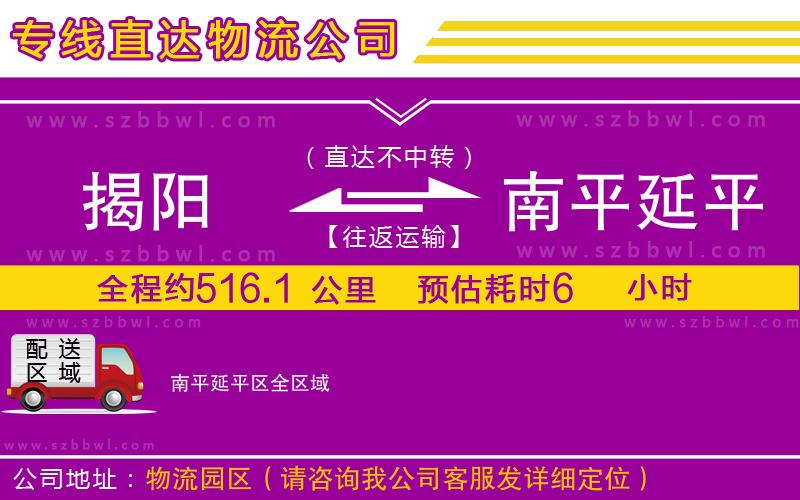 揭陽到南平延平區(qū)貨運專線