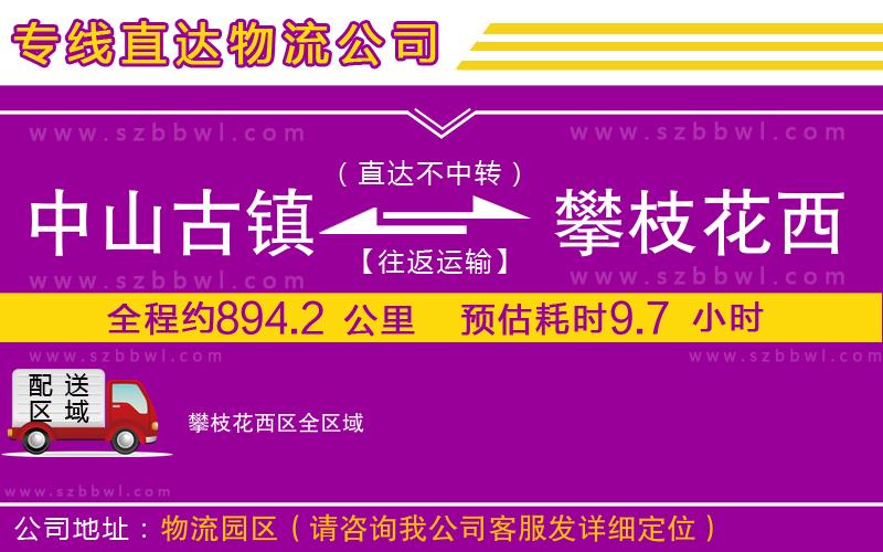 中山古鎮(zhèn)到攀枝花西區(qū)物流專線