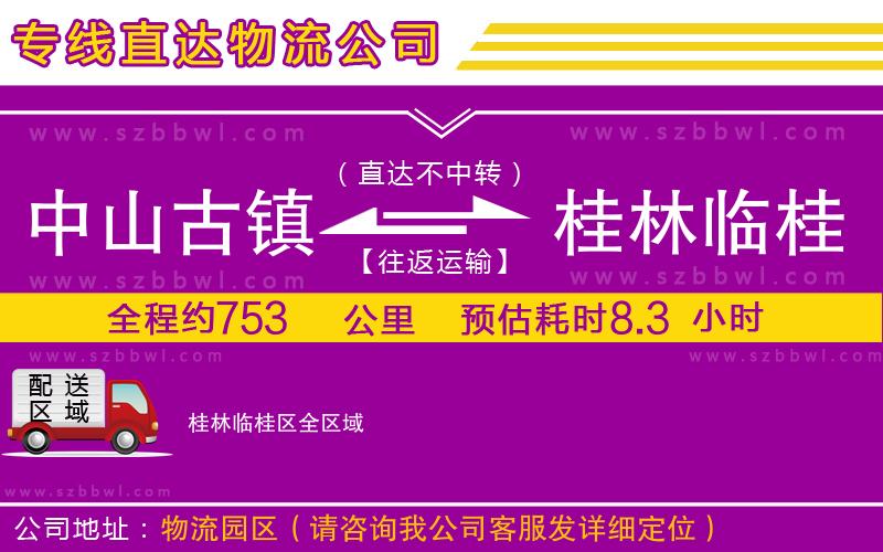 中山古鎮(zhèn)到桂林臨桂區(qū)物流專線